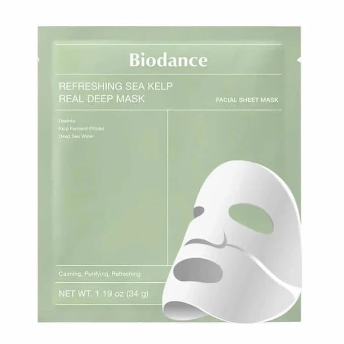 ماسک جلبک دریایی بایودنس تسکین دهنده و کنترل چربی پوست BIODANCE Refreshing Sea kelp Real Deep Mask — تصویر ۱۲