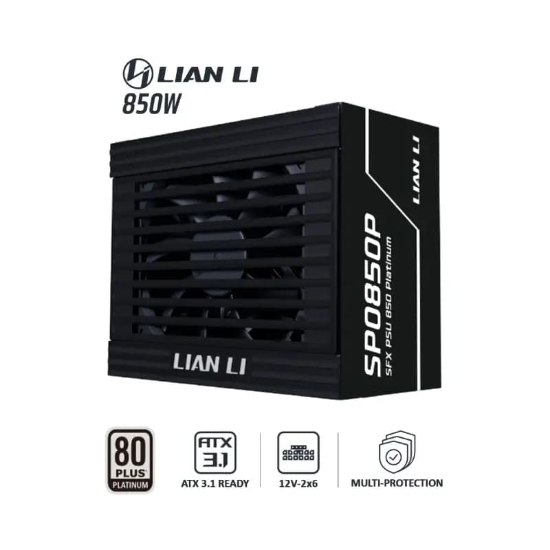پاور 850 وات لیان لی SP Platinum 850 EU Black Full Modular — تصویر ۲
