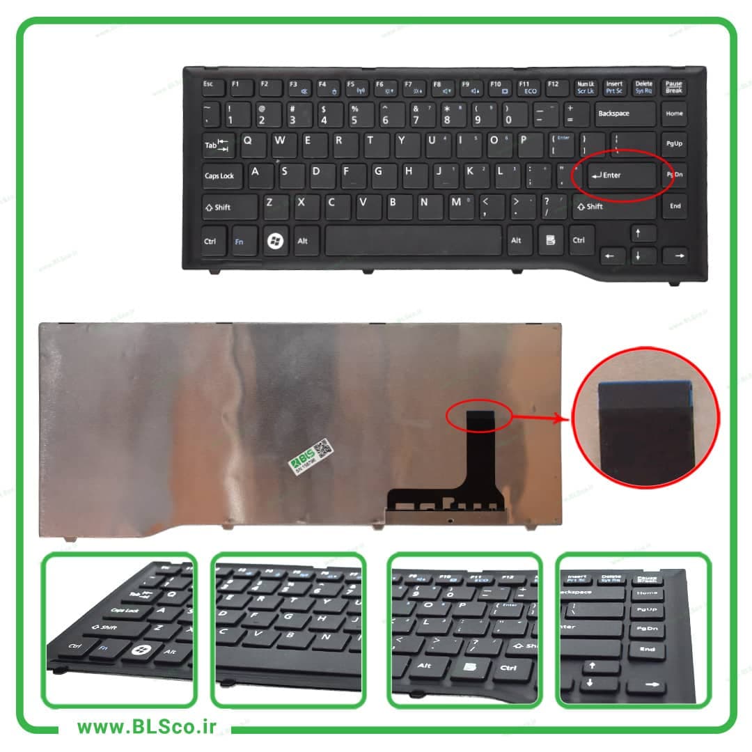 کیبورد لپ تاپ فوجیتسو Keyboard Fujitsu Lifebook LH532