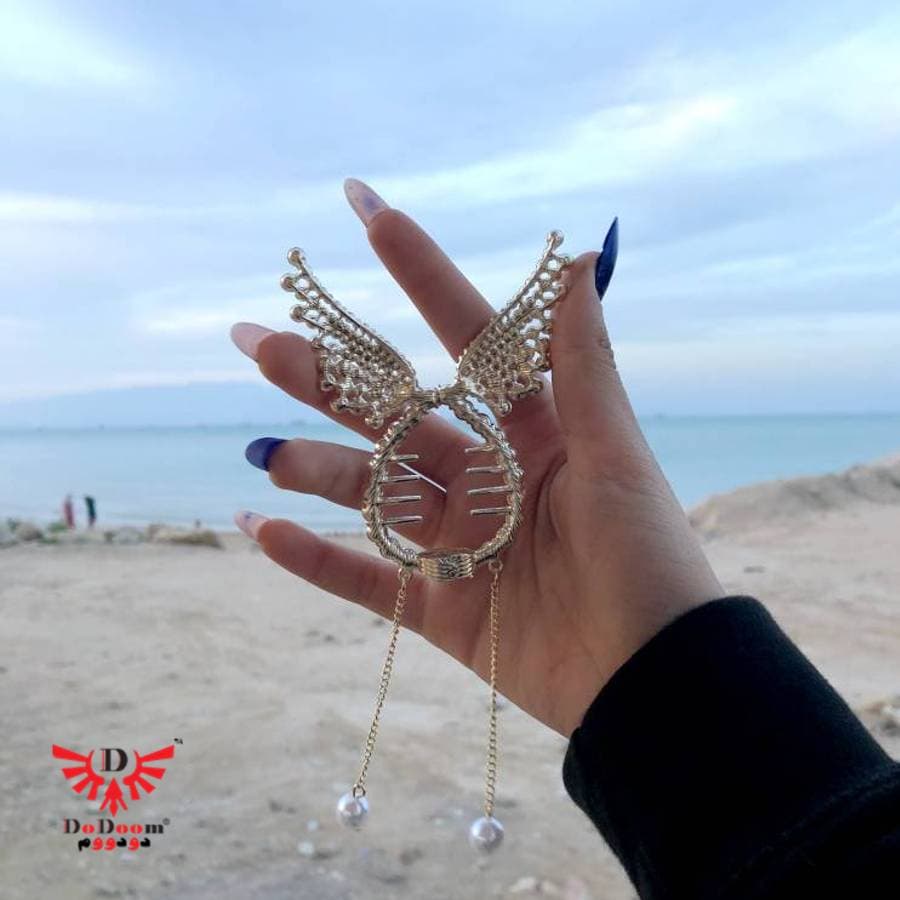 گیره گوجه ای بال فرشته نگینی G249 — تصویر ۱۲