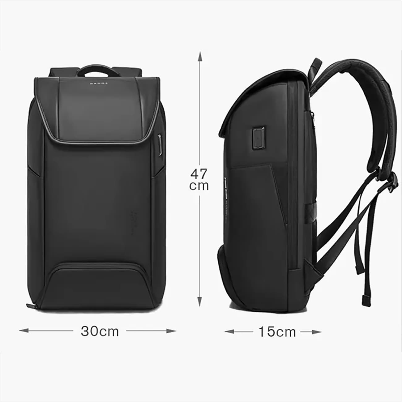کوله پشتی مسافرتی ضد سرقت یو اس بی دار لپ تاپ 15.6 اینچی BANGE BG-7276 | قفل دیجیتال TSA — تصویر ۸