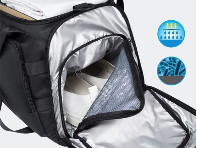 کیف ورزشی حرفه‌ای با قابلیت جدا سازی وسایل بنج Bange BG-1917 — تصویر ۳