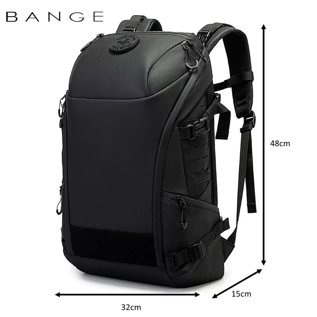 کوله پشتی مسافرتی لپ‌تاپ 15.6 اینچ بنج BANGE FW-226 با ظرفیت 22 لیتر | ضدآب — تصویر ۵