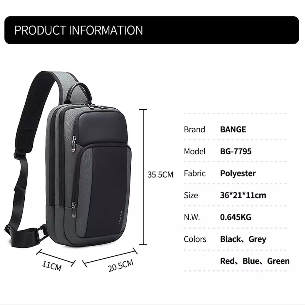 کولهپشتی کراسبادی بنج مدل BG-7795 — تصویر ۱۲