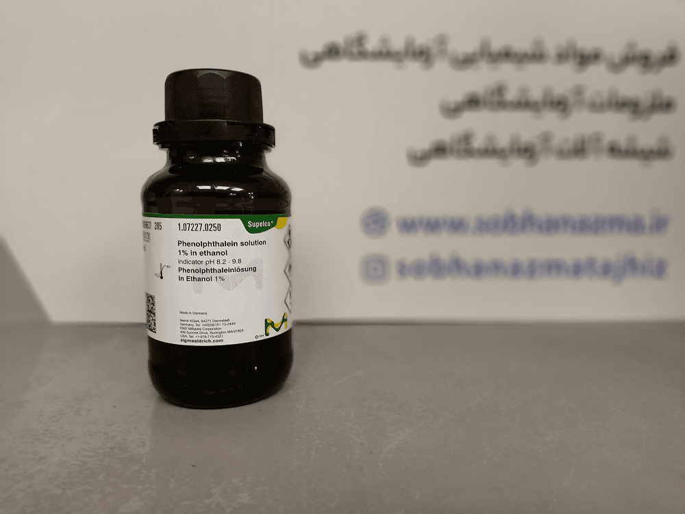 محلول فنول فتالئین 1% در اتانول برند مرک آلمان کد 107227 — تصویر ۴