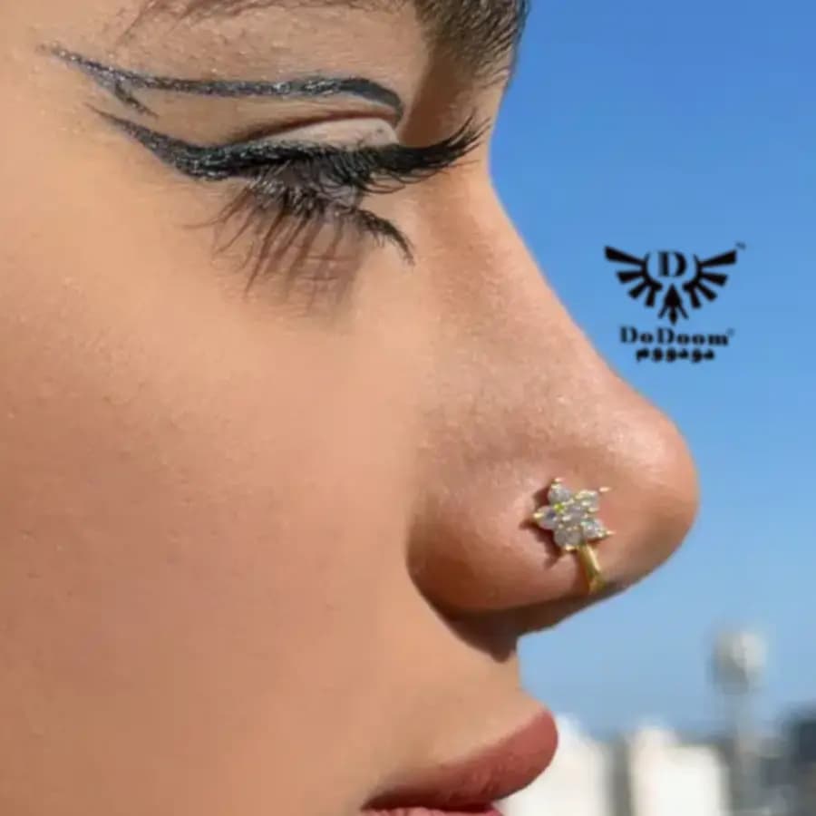 پیرسینگ گل نگینی P01 — تصویر ۷