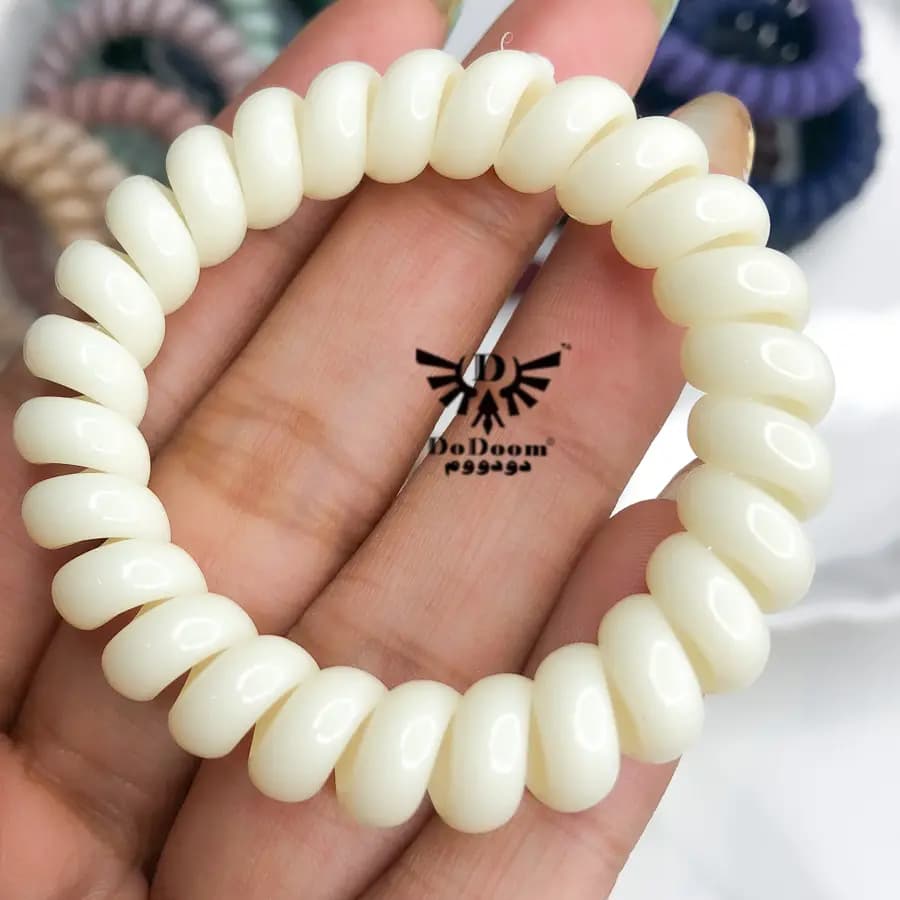کش مو سیم تلفنی رنگی براق K64 — تصویر ۷