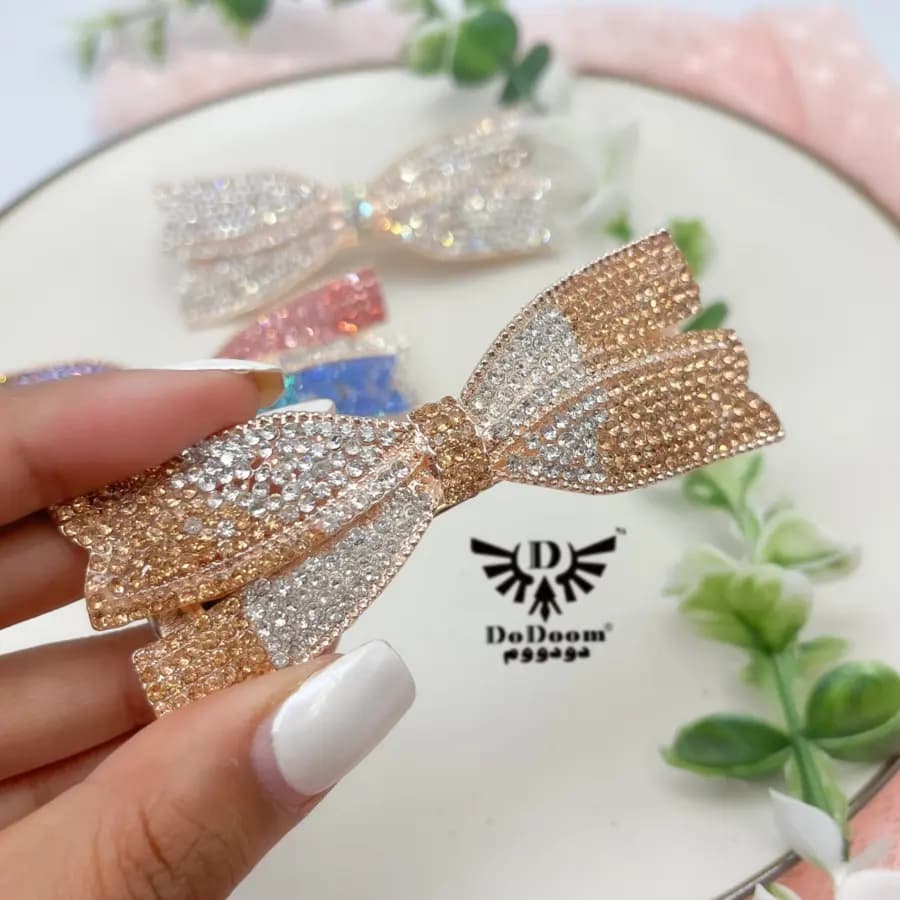 گیره مو دورنگ نگینی G206 — تصویر ۱۰