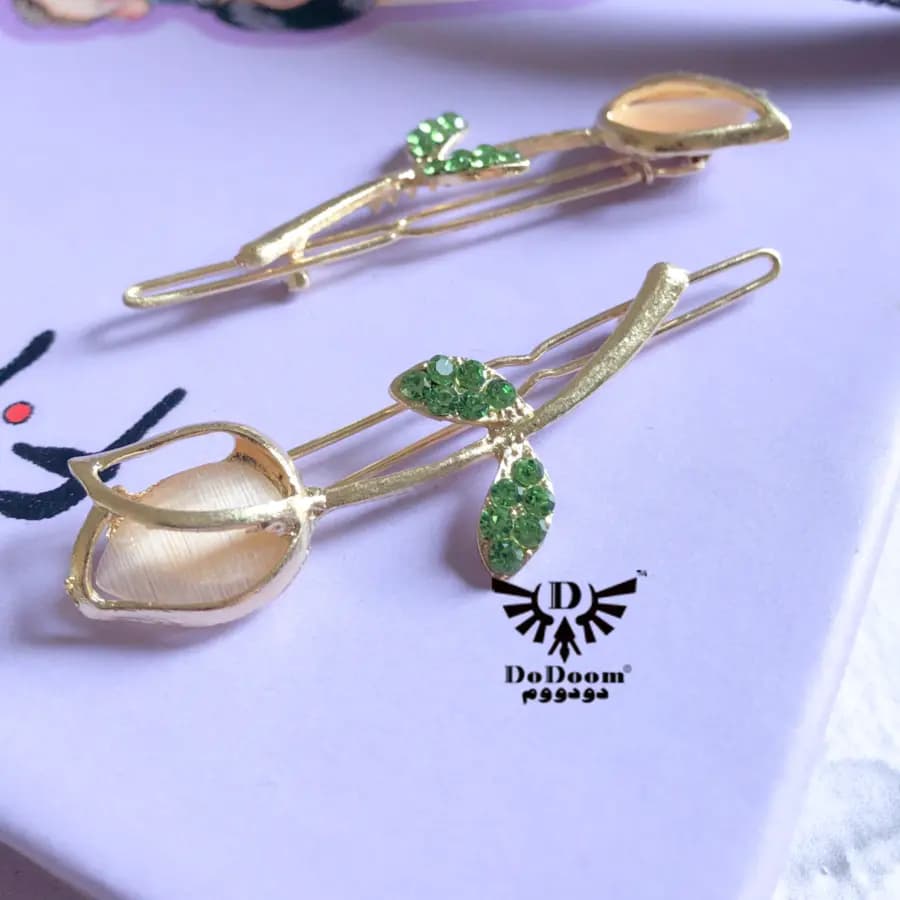 گیره مو چفتی گل رز G183 — تصویر ۲