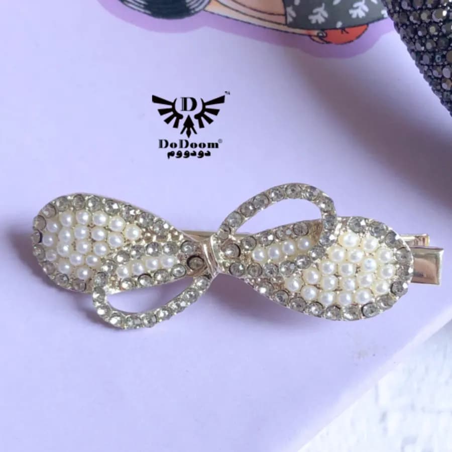 گیره مو پاپیون مرواریدی G177 — تصویر ۱۰