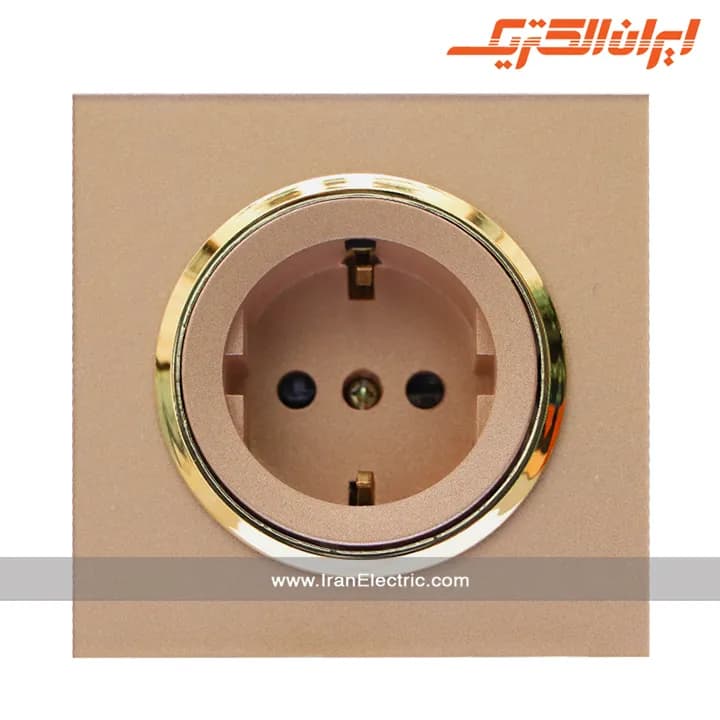 پریز برق ارت‌دار اسپادانا بژ زه طلایی — تصویر ۶