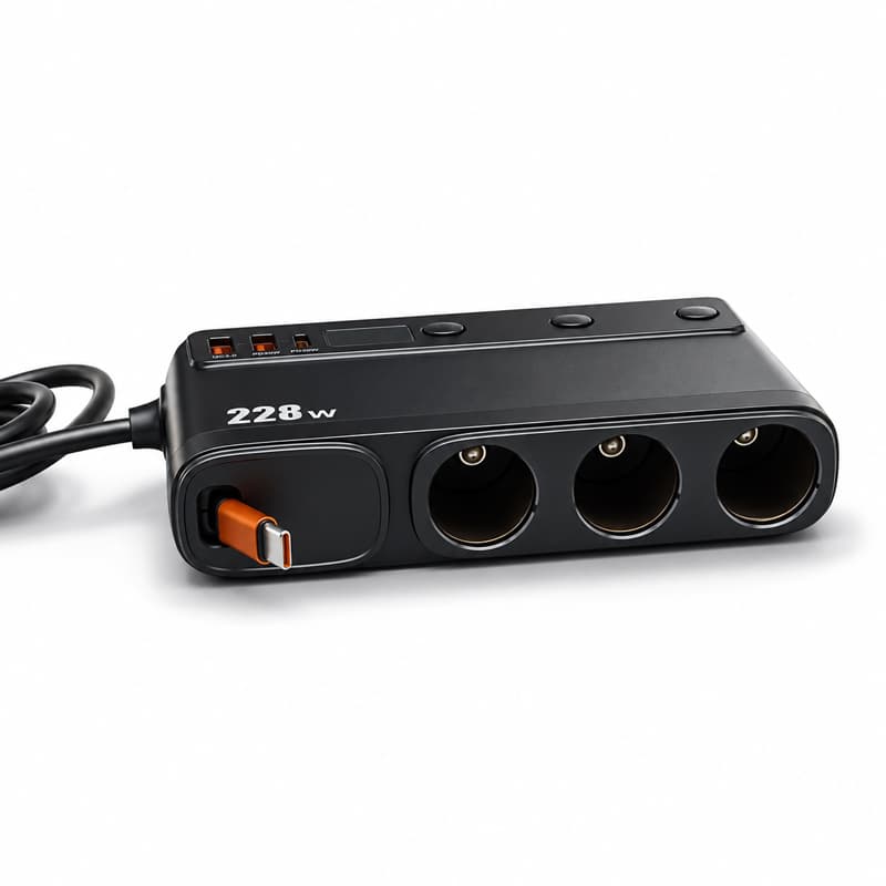 شارژر فندکی خودرو مدل Multi-Port-C35-L — تصویر ۳