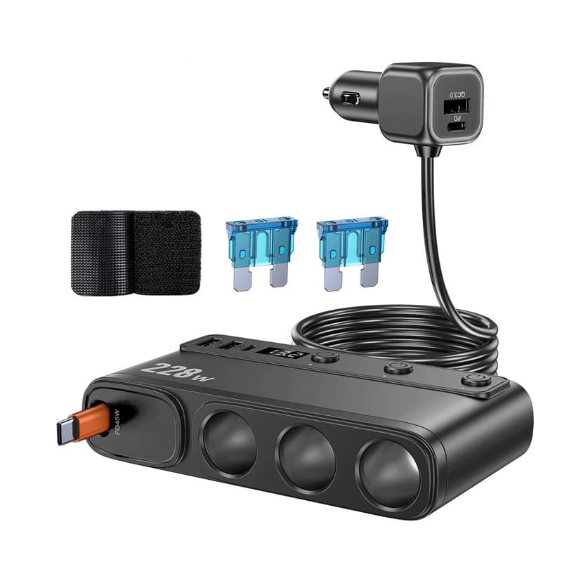 شارژر فندکی خودرو مدل Multi-Port-C35-L