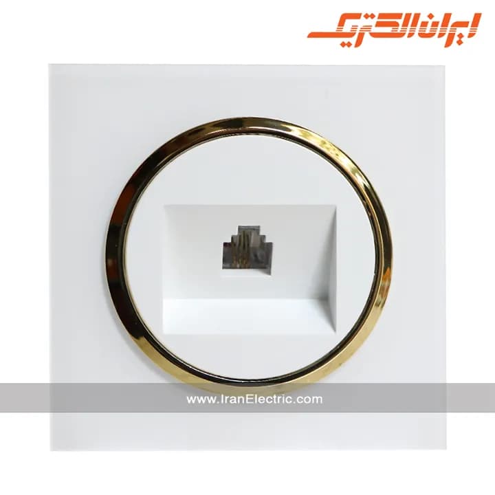 سوکت تلفن اسپادانا سفید زه طلایی — تصویر ۳
