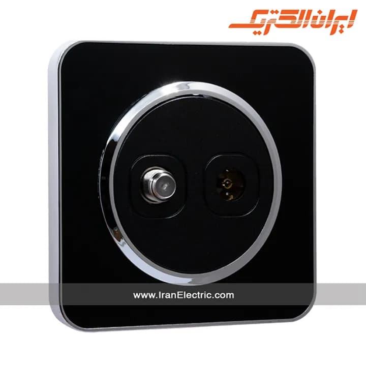پریز آنتن TV-SAT اسپیناس سیلور زه مشکی میان مشکی