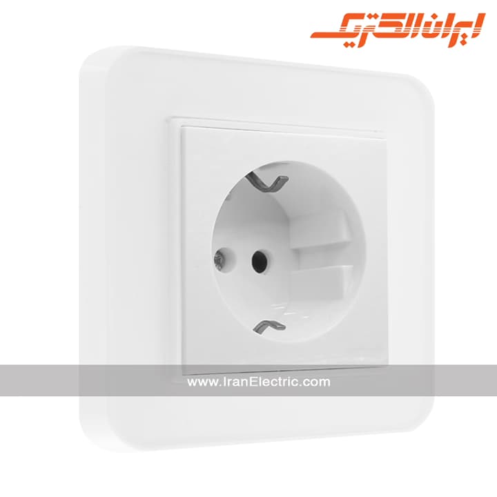 پریز برق ارت سرامیک ارس سفید زه سفید میان سفید