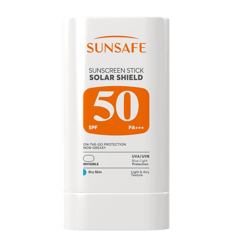 ضد آفتاب استیکی سان سیف مدل Solar Shield با SPF 50 مناسب پوست های خشک