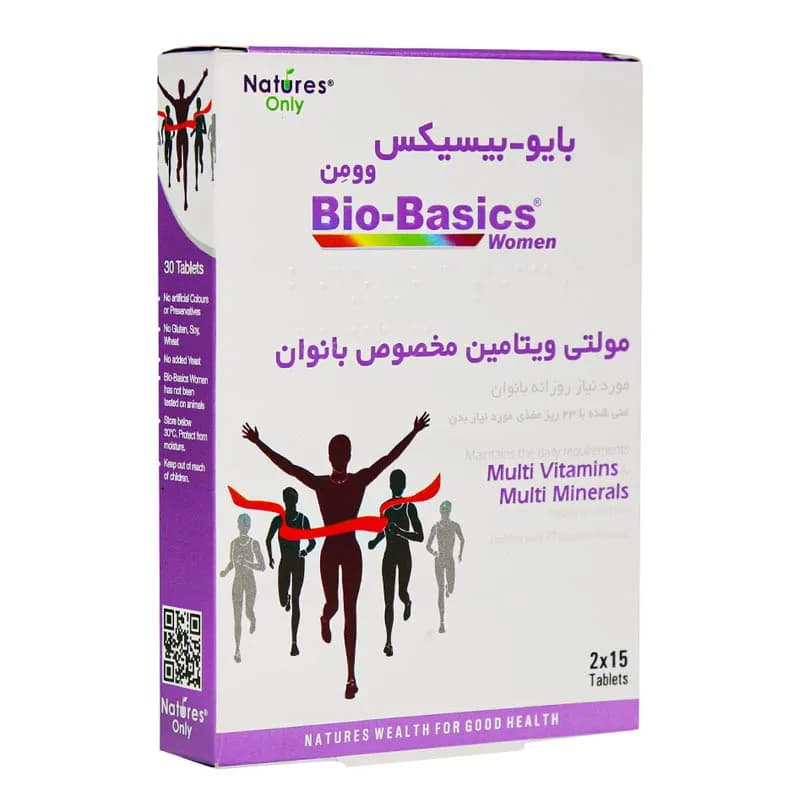 قرص مولتی ویتامین بایوبیسیکس نیچرز اونلی مخصوص بانوان 30 عدد — تصویر ۲