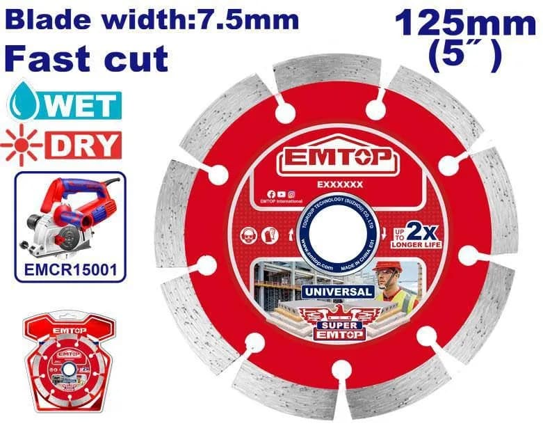 صفحه گرانیت بر الماسه 125 میلیمتری امتاپ EMTOP مدل EDDC01254 — تصویر ۴