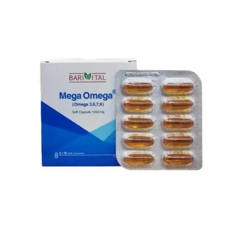 کپسول مگا امگا باریویتال بلیستر 30 عددی — تصویر ۲