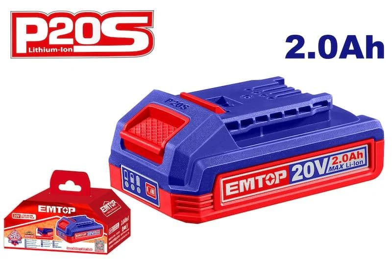 باتری لیتیوم-یون 20 ولت EMTOP مدل EBPK20011 — تصویر ۴