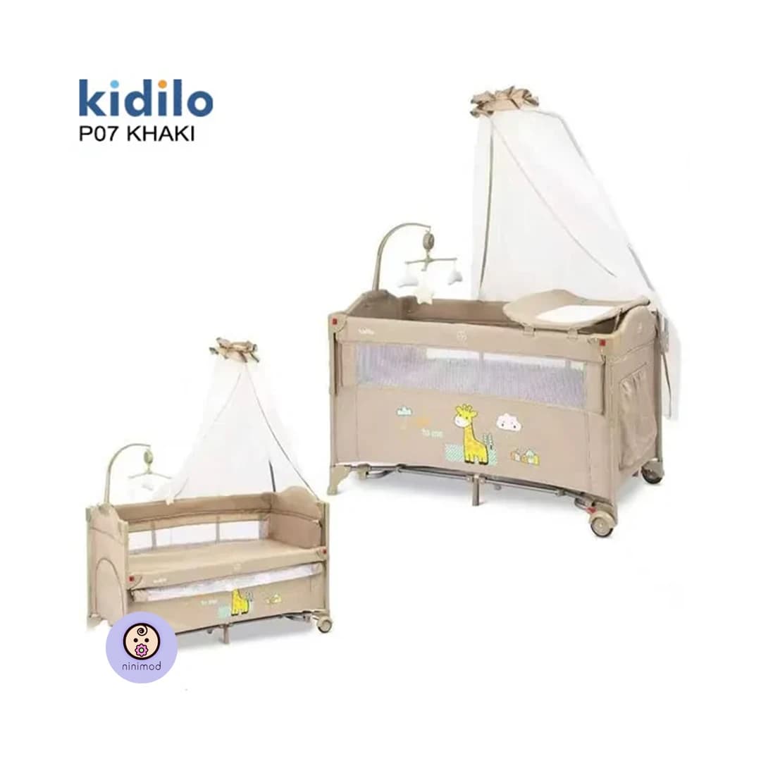 تخت کنار و پارک بازی کودک کیدیلو مدل Kidilo P07 — تصویر ۴