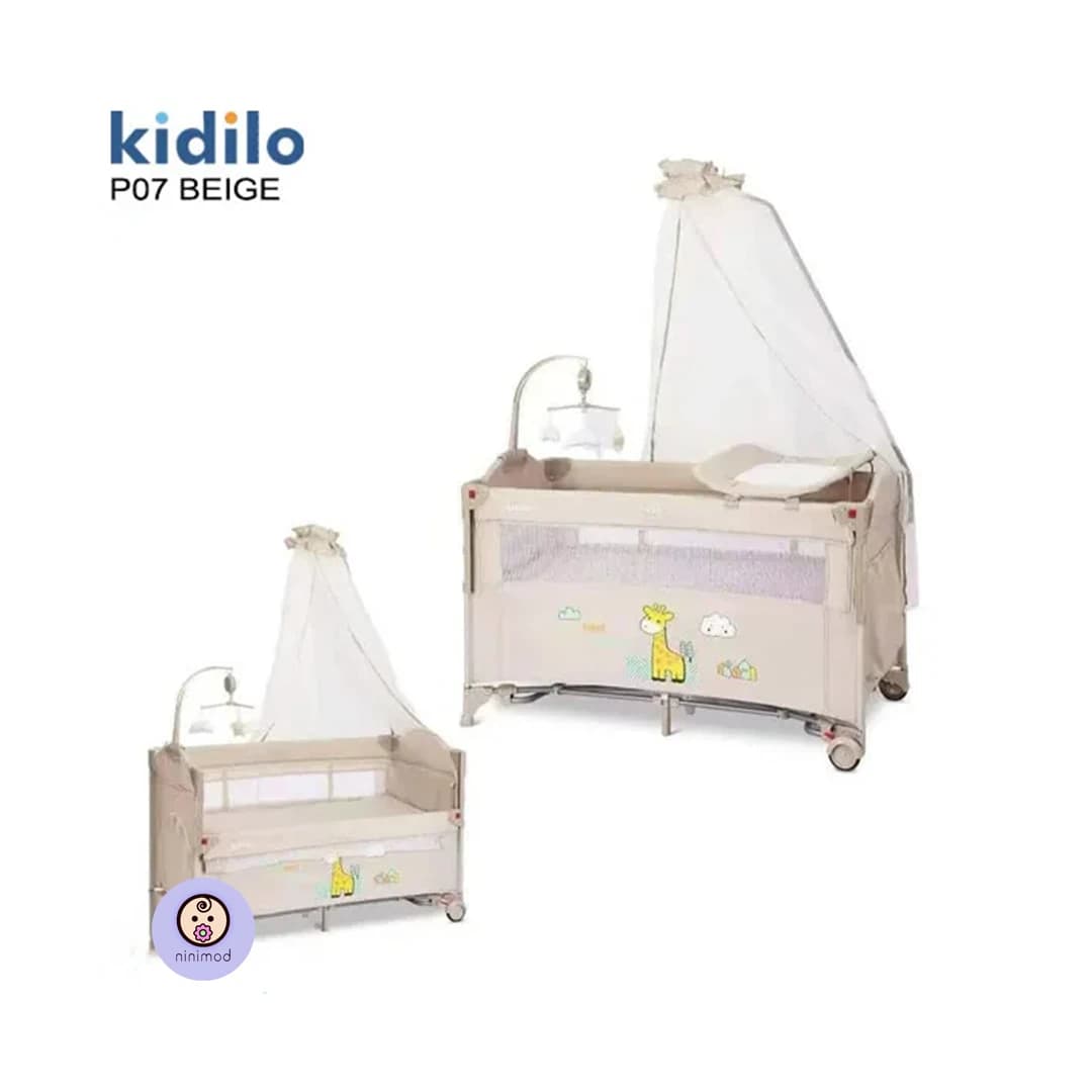 تخت کنار و پارک بازی کودک کیدیلو مدل Kidilo P07 — تصویر ۷