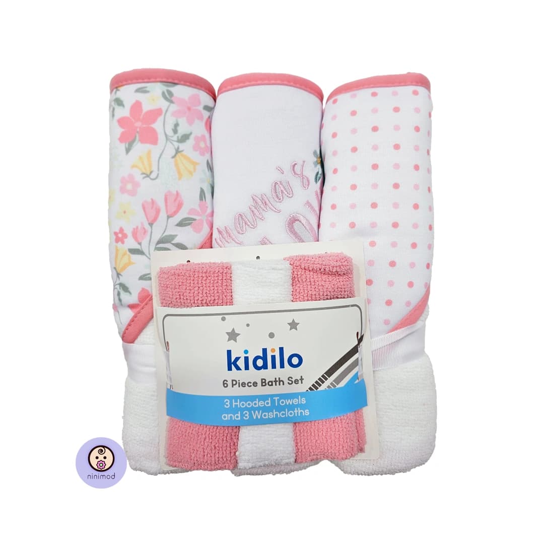 ست ۶ تکه حوله حمام کودک کیدیلو کد KD-6006 — تصویر ۲