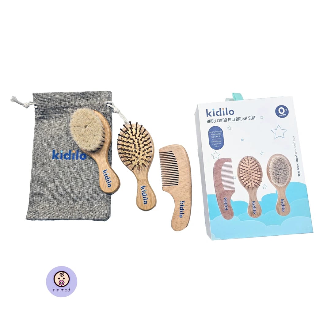 ست سه تکه شانه و برس کودک کیدیلو کد Kidilo KD-6000 — تصویر ۳