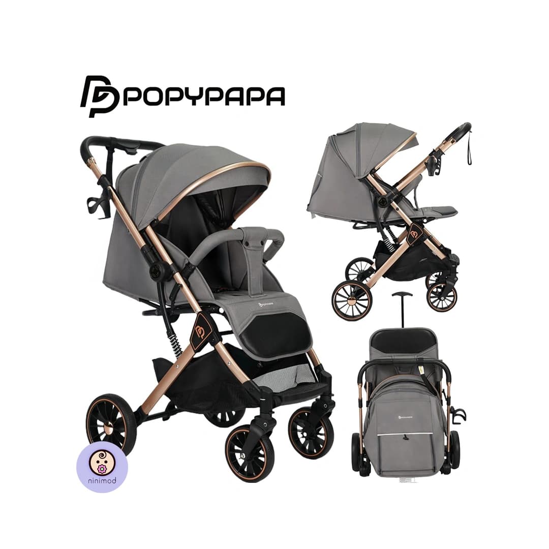کالسکه دسته متحرک کمک دار پاپی پاپا مدل Popypapa C3 Pro — تصویر ۲