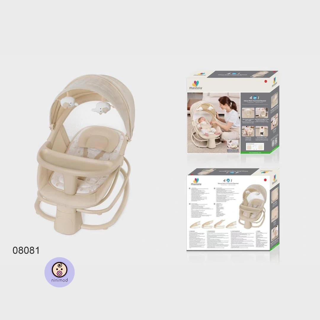 نی نی لای لای برقی 4 کاره کد08081ماستلا سینی دار mastela — تصویر ۵
