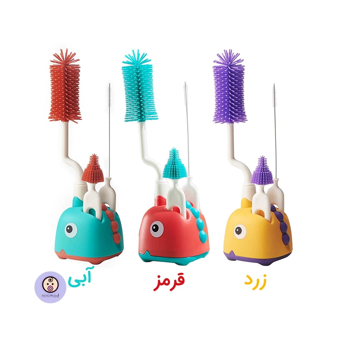 ست سه تکه شیشه شور نوزاد طرح دایناسور — تصویر ۳