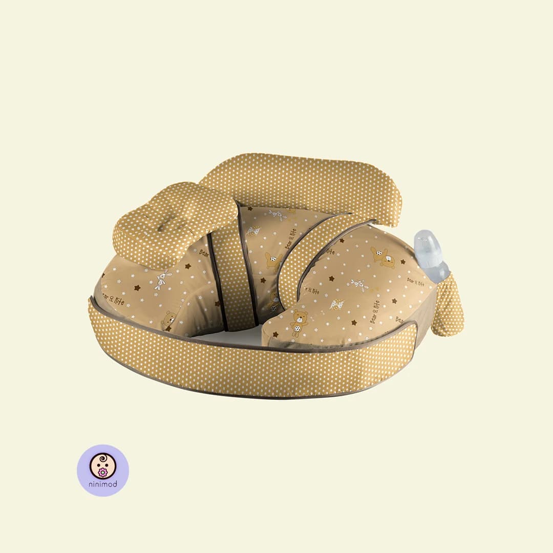 بالش شیردهی C شکل رزبرن طرح ‌Bear & Kite