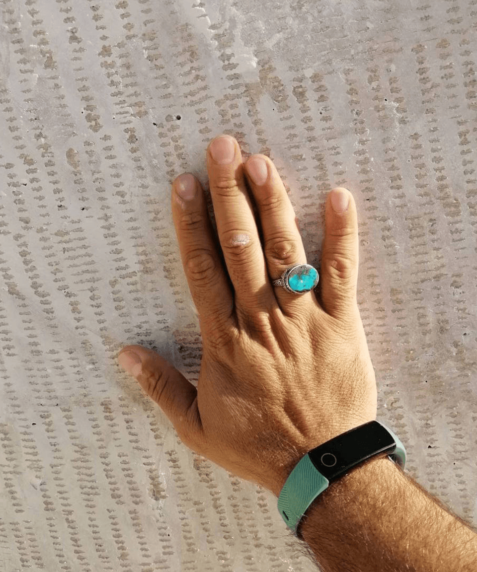 تراورتن تیشه ای سفید روشن — تصویر ۵