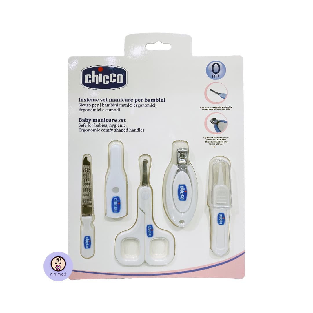 ست ۵ عددی قیچی و ناخن گیر چیکو Chicco baby manicure set — تصویر ۳