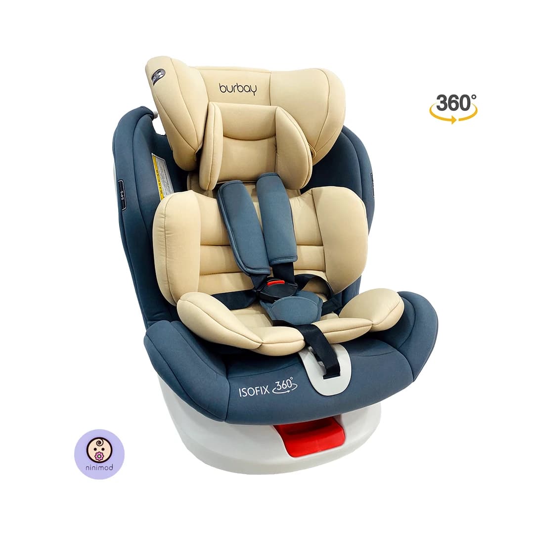 صندلی ماشین 360درجه بوربای burbay CS008 رنگ کرم — تصویر ۲