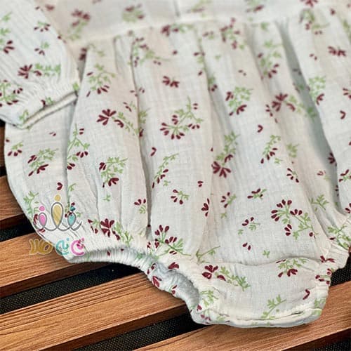 بادی دخترانه موسلین مدل تینو گل — تصویر ۵