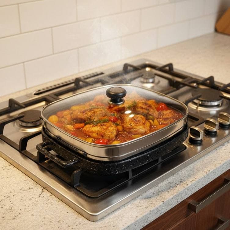 تابه چدن گریل دورو مربع با روکش گرانیت