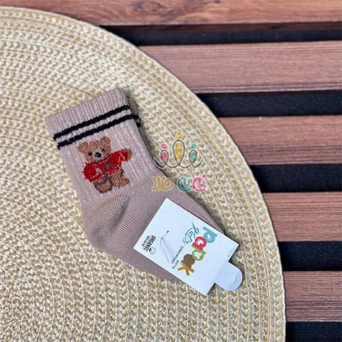 جوراب ساقدار اسپرت بچگانه طرح خرس ایستاده