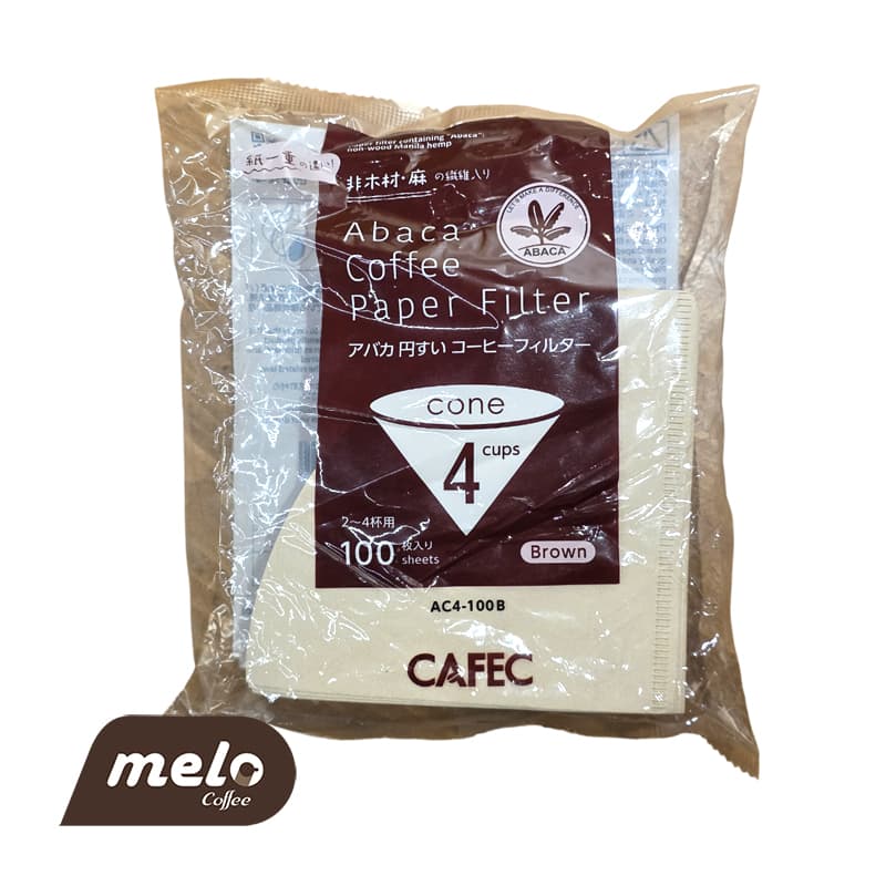 فیلتر V60 برند Cafec مدل Abaca Brown عددی 100