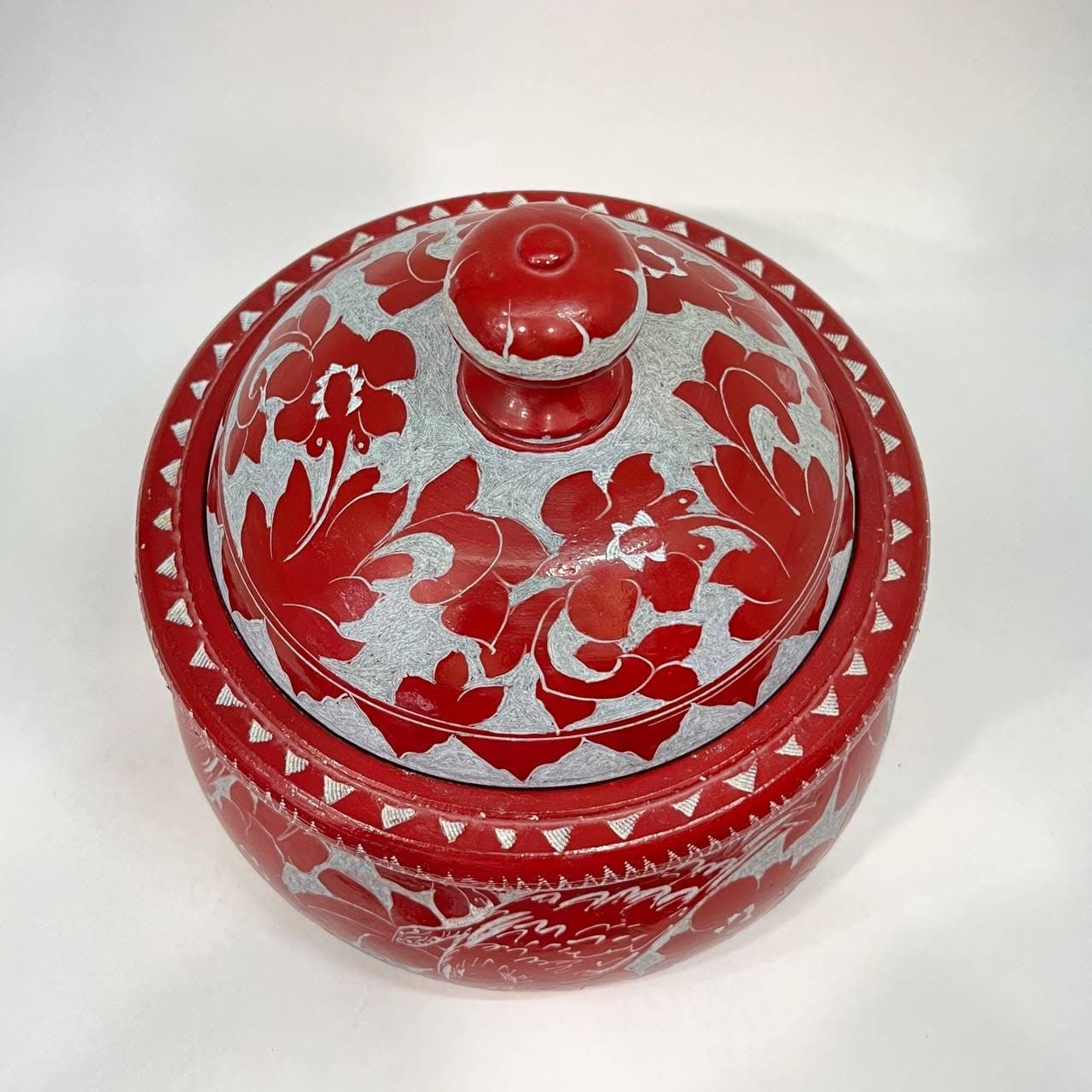 دیگ سنگی مدل درباری طرح گل مرغی — تصویر ۶
