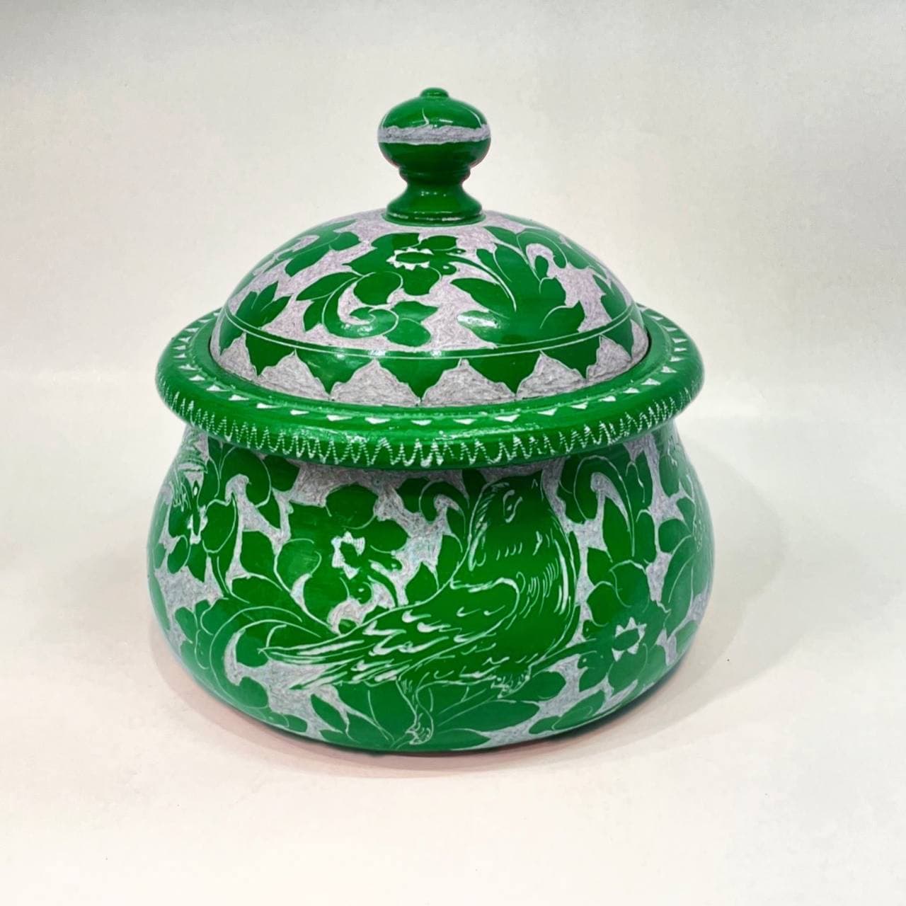 دیگ سنگی مدل درباری طرح گل مرغی — تصویر ۸