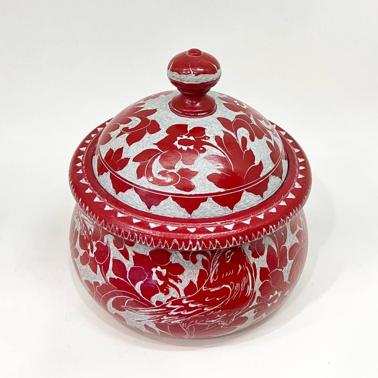 دیگ سنگی مدل درباری طرح گل مرغی — تصویر ۱۲