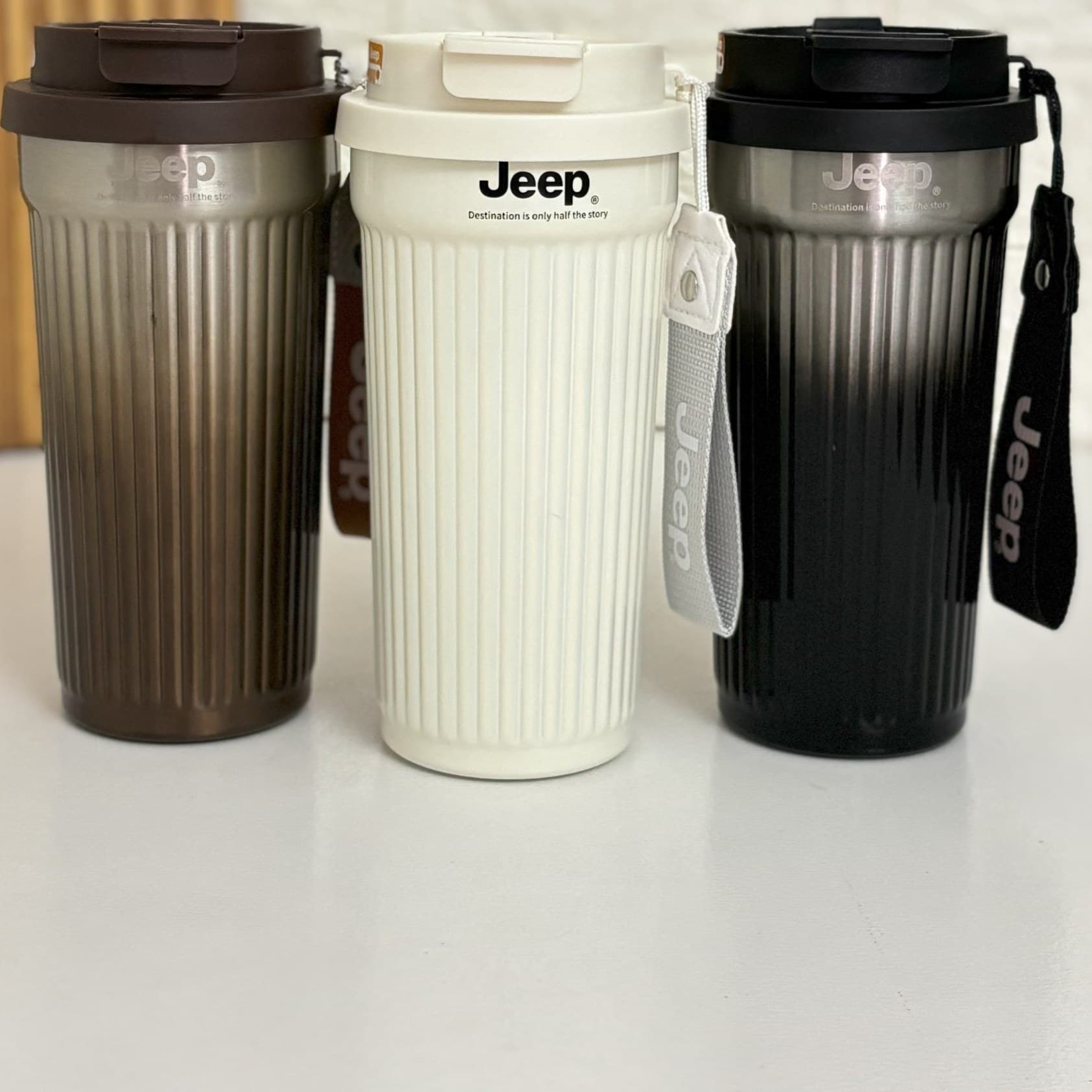 تراول ماگ جیپ حجم 500 میلی‌لیتر دو حالته برند Jeep