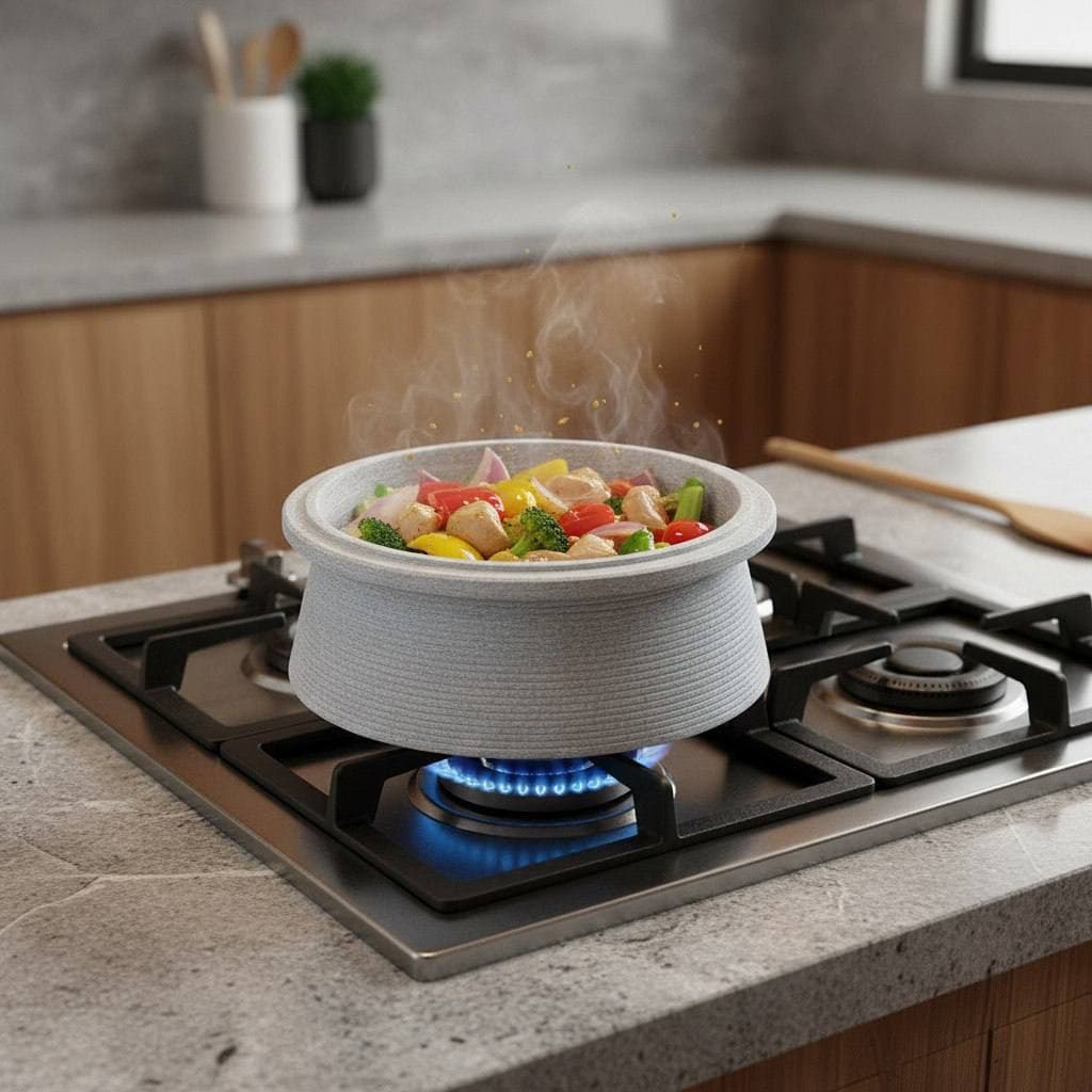 ماهیتابه سنگی طرح خط دار — تصویر ۲