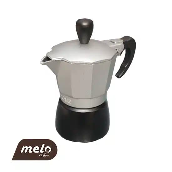 موکاپات جنوا آلومینیومی 1 کاپ (پایه مشکی) — تصویر ۳