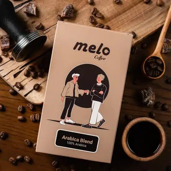 قهوه ملو مدل 100 درصد عربیکا بلِند Arabica Blend (250 گرمی) — تصویر ۲