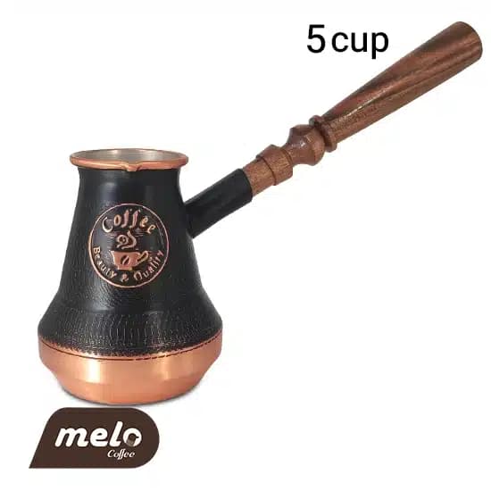 جازوه مسی 5 کاپ ارمنستان طرح coffee — تصویر ۲