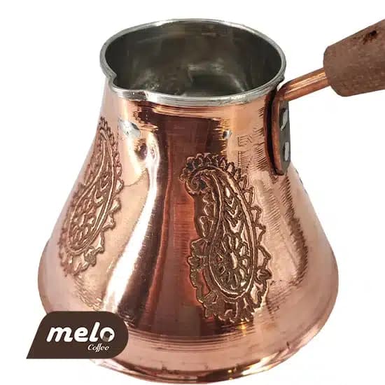 جازوه مسی کف طلایی 4 فنجان — تصویر ۳