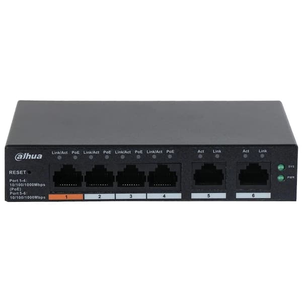 سوییچ poe چهار پورت داهوا مدل DH-CS4006-4ET2GT-36 — تصویر ۳